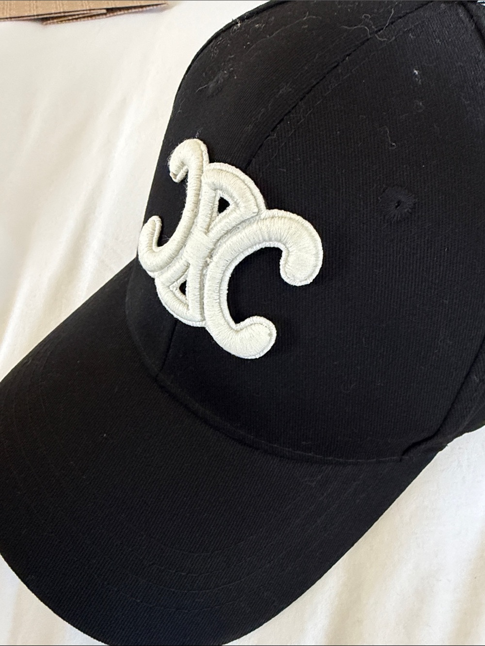 Used Celine Cap BASEBALL CAP WITH TRIOMPHE PATCH IN DRILL COTTON - Picture 2 of 6